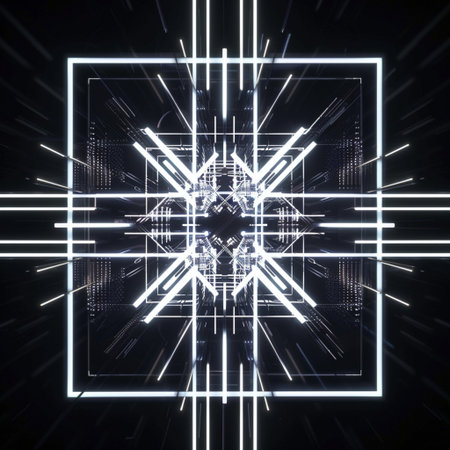 Abstract technology background, 3d illustration, computer generated, fractalの素材