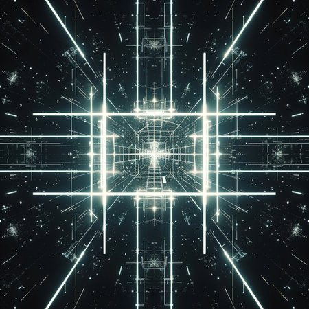 Abstract technology background, 3d illustration, computer generated, square compositionの素材