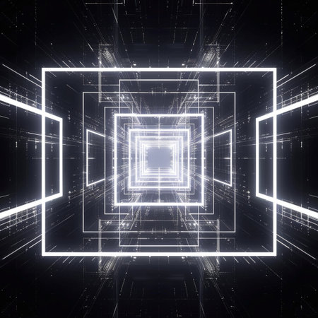 Abstract technological background, 3D illustration, computer-generated image.の素材