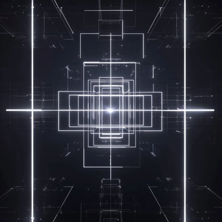 Abstract technological background, 3D illustration, computer-generated image.の素材