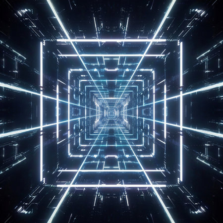 Abstract technology background, 3d render, computer-generated image.の素材