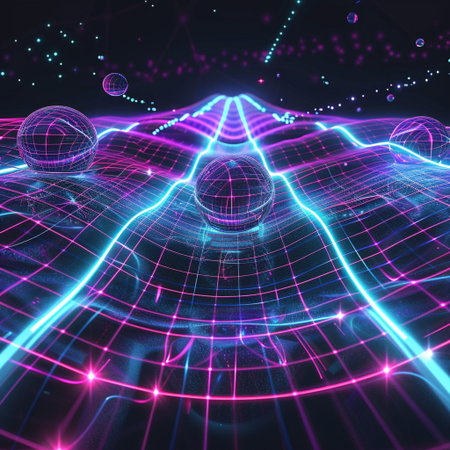Abstract 3d rendering of wireframe landscape. Futuristic background.の素材