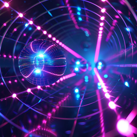 Abstract technology background. 3d illustration. Futuristic technology style.の素材