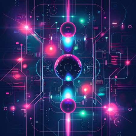 Abstract technology circuit background. Vector illustration. Futuristic technology style.の素材