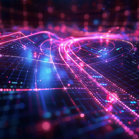 3d rendering of abstract technology concept. Futuristic user interface.の素材