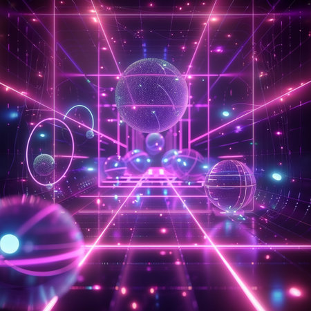 3d render, abstract background, technology, virtual reality, ultravioletの素材