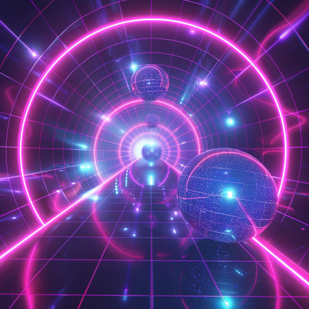 Abstract technology background. Futuristic interface. 3d rendering, 3d illustration.の素材