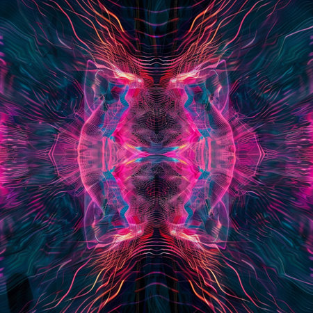 abstract fractal background a computer-generated 2D illustration, textureの素材