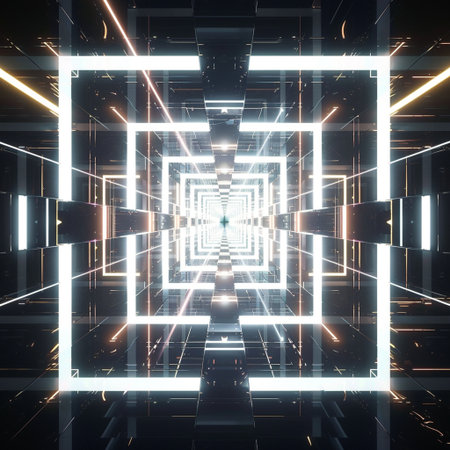 Abstract technology background. 3d rendering, 3d illustration. Virtual reality.の素材