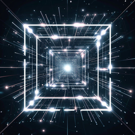 3D illustration of abstract geometric composition,digital artwork for creative graphic design.の素材