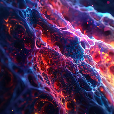 3D abstract fractal background. Design element for brochure, advertisements, presentation, web and other graphic designer works. Digital collage.の素材