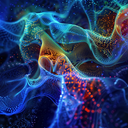 abstract fractal background a computer-generated 2D illustration, textureの素材