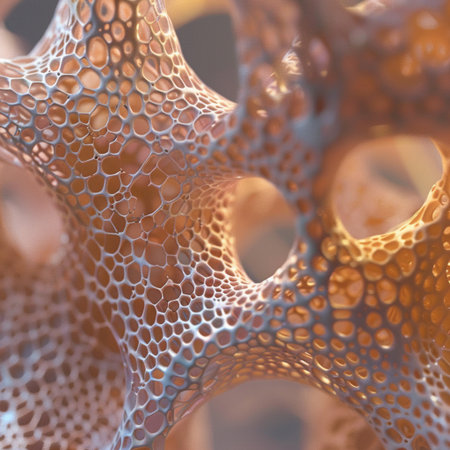 Abstract 3d rendering of chaotic structure. Futuristic background with geometric shapes.の素材