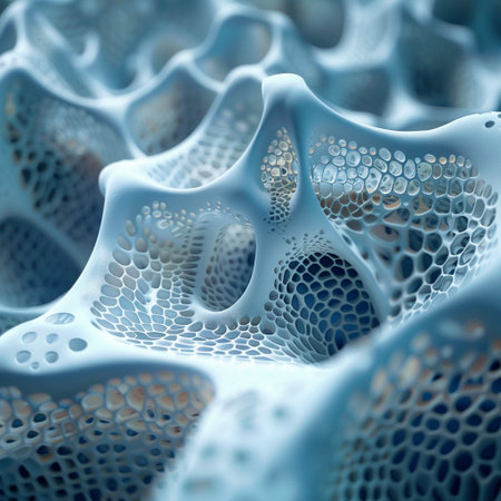 Abstract 3d rendering of chaotic structure. Fractal art background for creative design.の素材