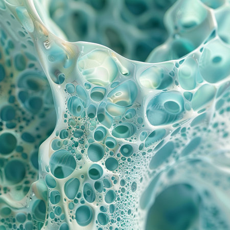 Abstract background. Psychedelic fractal image of the surface of soap bubbles.の素材