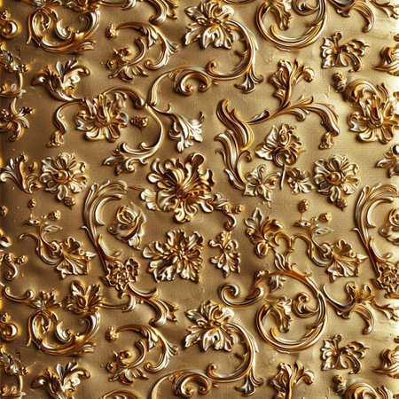 golden background with ornamentsrative elements, close upの素材