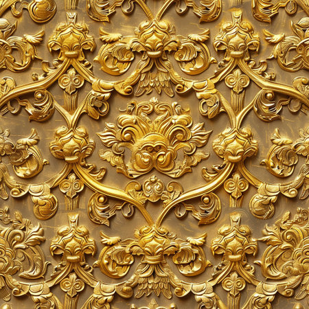 golden pattern on the wall in chinese temple,Thailandの素材