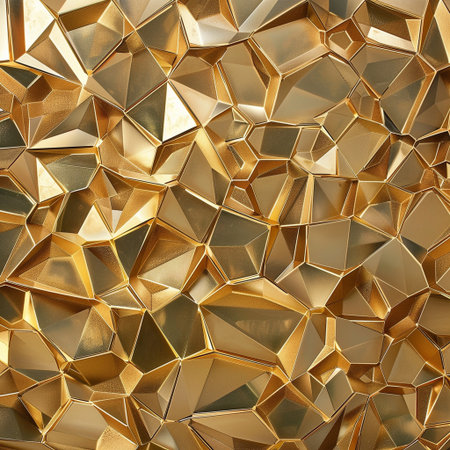 Abstract background of gold foil texture. 3d rendering, 3d illustration.の素材