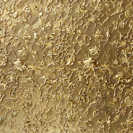 golden background with floral ornament, close up. gold and silver backgroundの素材