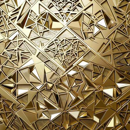 golden background made in 3D graphics, golden pattern with starsの素材