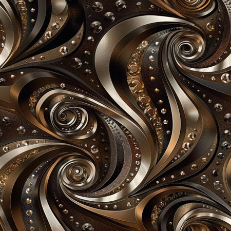 3D render of plastic background with embossed fractal on leatherの素材