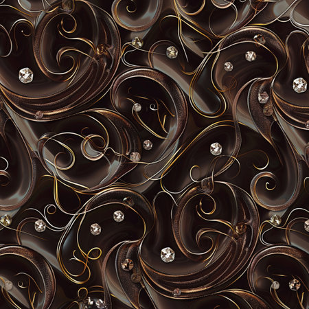 Seamless pattern with precious stones. Luxury background. 3D illustrations.の素材