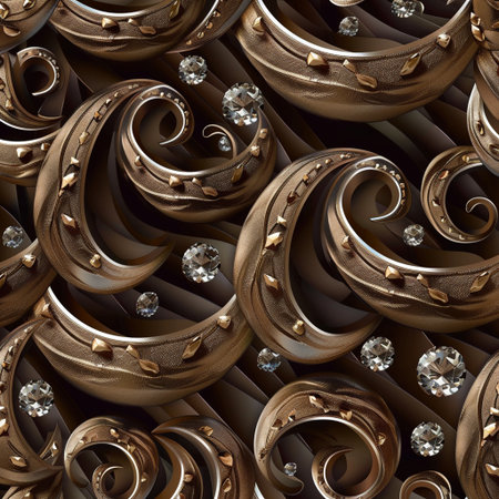 Jewelry background. 3d illustration. Seamless pattern.の素材