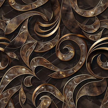 3D render of a seamless background pattern with abstract fractal shapesの素材