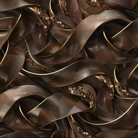 Seamless background pattern. Abstract fractal shapes. 3D rendering.の素材