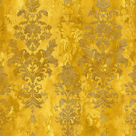 Seamless pattern with gold ornament. Damask wallpaper. Luxury backgroundの素材
