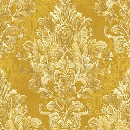 Damask seamless pattern background. For easy making seamless pattern just drag all group into swatches bar, and use it for filling any contours.の素材