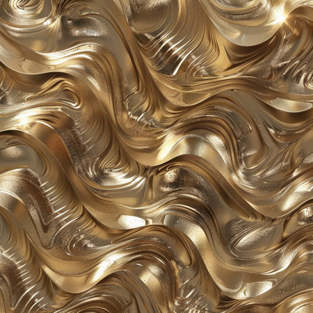 Gold metal background. Seamless texture. 3d render illustrationの素材