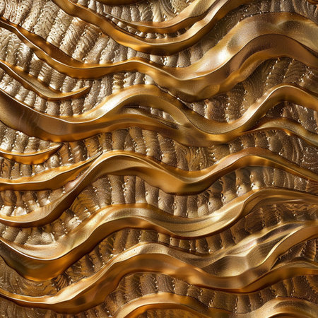golden metallic background. 3d rendering, 3d illustration.の素材