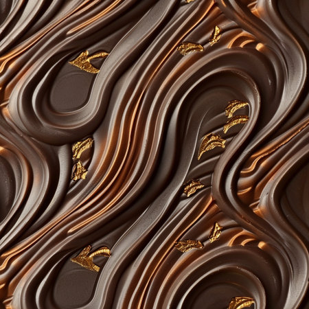 Chocolate swirl background. 3d rendering, 3d illustration.の素材
