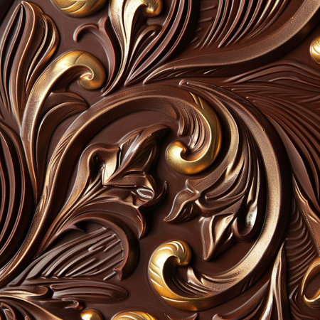 3d render of chocolate texture background with some smooth lines in itの素材