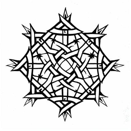 Celtic knot. Black and white vector illustration for coloring book.の素材