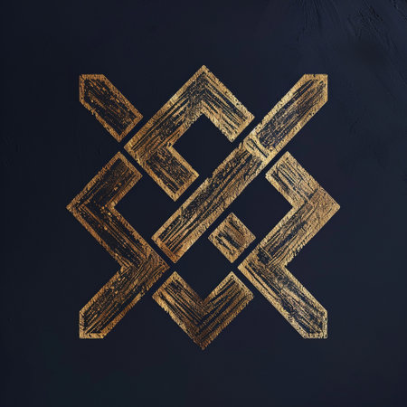 Black background with golden rhombus. Grunge texture.の素材