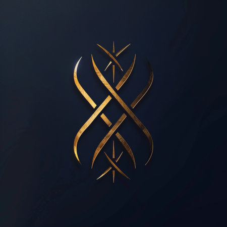 Luxury golden ornament on a dark background. Vector illustration.の素材
