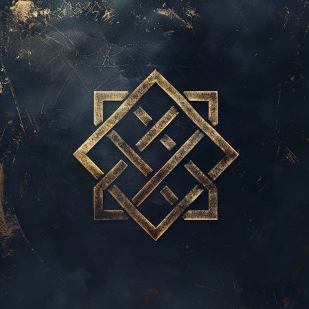 Geometric pattern on textured background. Grunge texture.の素材