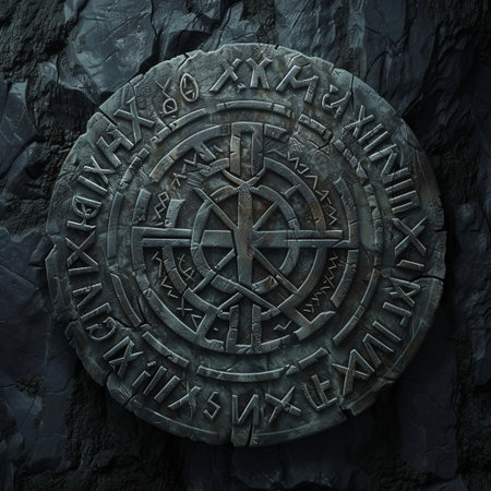 Ancient Chinese zodiac sign on stone background. 3D rendering.の素材