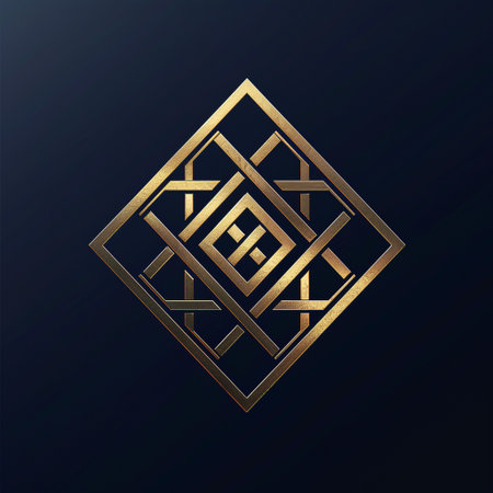 Luxury golden geometric background. Vector illustration for your design.の素材
