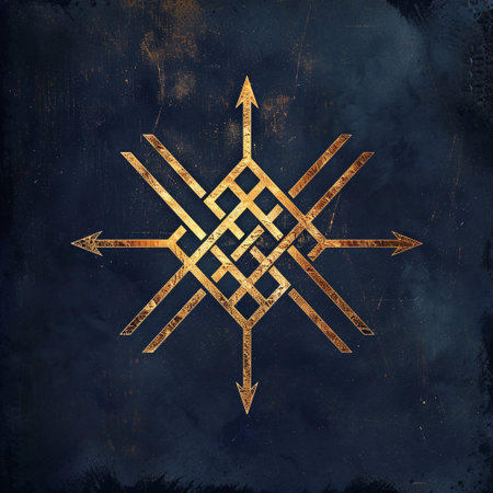 Geometric ornament on a grunge background. Element for design.の素材