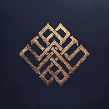 Golden geometric pattern on blackboard background. 3d render illustration.の素材