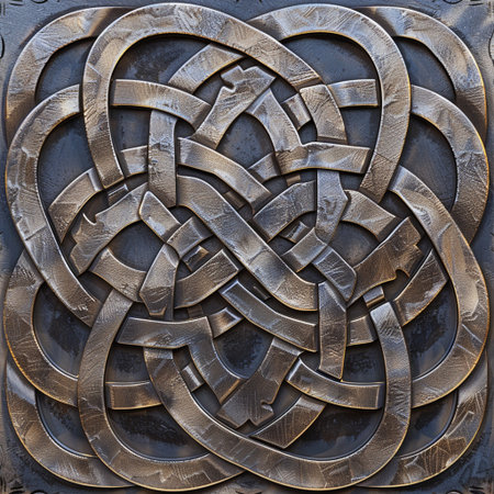 Carved metal pattern on the wall. Seamless texture.の素材