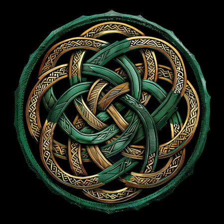 Celtic knot. 3D rendering. Computer generated image.の素材