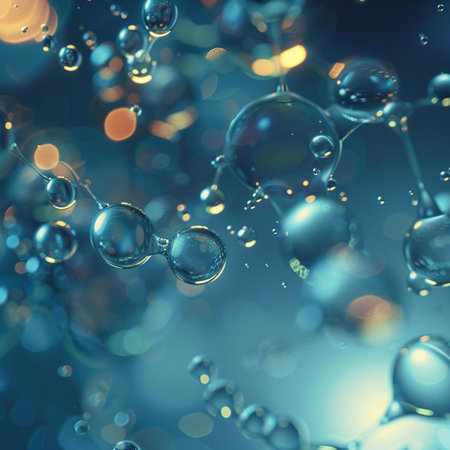 abstract background of water drops. 3d rendering, 3d illustration.の素材