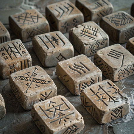 Ancient egyptian hieroglyphs in stone, close upの素材