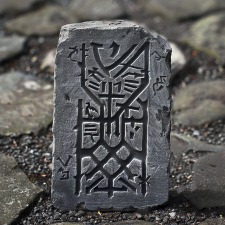 Stone carving on the coast of the island of Lanzarote.の素材