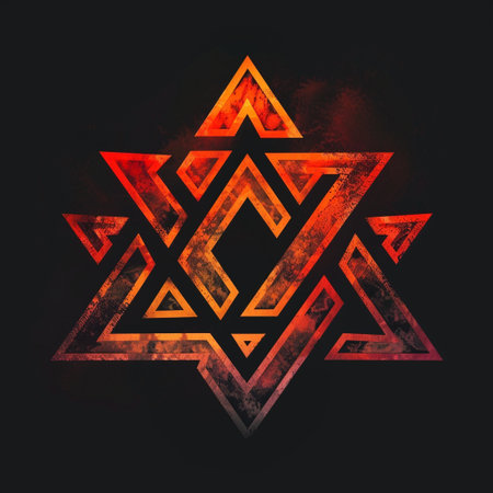 Star of David. Grunge design element. Vector illustration.の素材