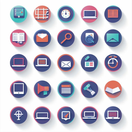 Flat design icons for web and mobile applications. Vector illustration.の素材